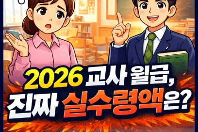 2026 교사 호봉표 완전정리｜초등·중등·기간제 교사 월급 차이 비교